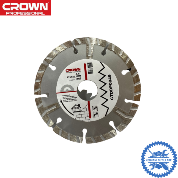 DISQUE DIAMANT CROWN GRIS