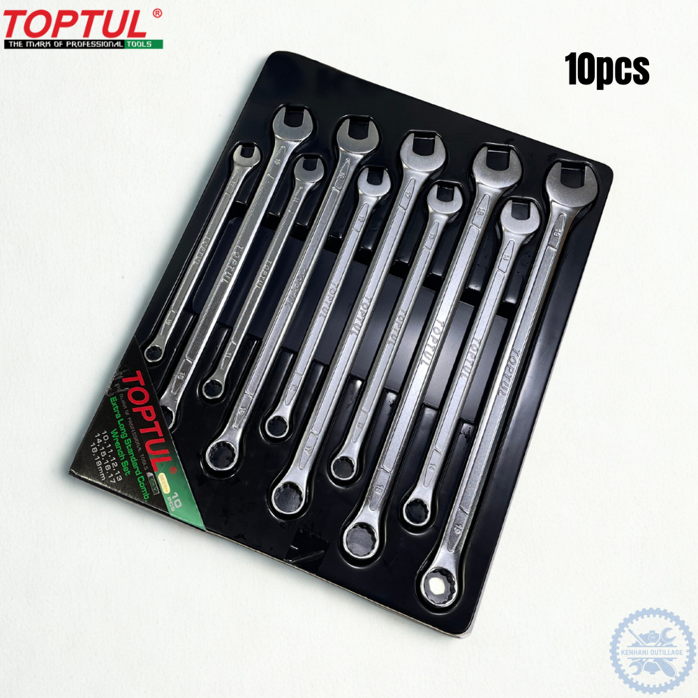 JEU DE CLES MIXTE TOPTUL LONG 10PCS