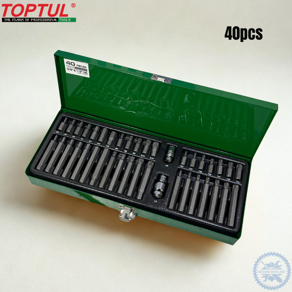 CAISSE EMBOUTS 40PCS TOPTUL