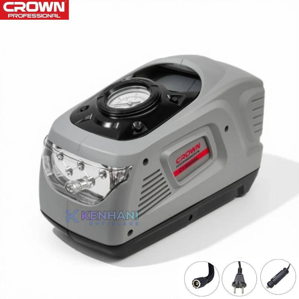 COMPRESSEUR AUTO 12V/220V CROWN