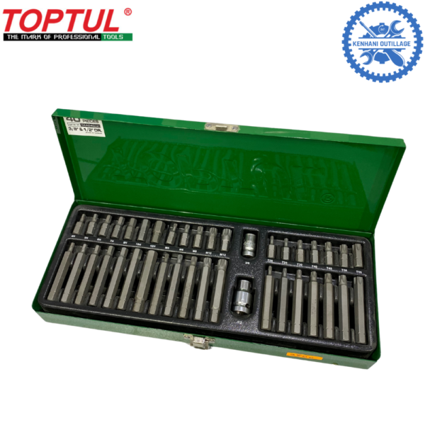 CAISSE EMBOUTS 40PCS TOPTUL