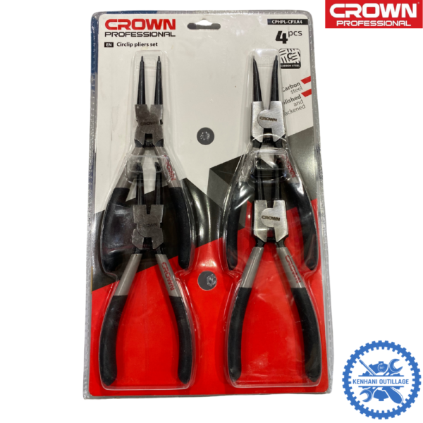 JEU DE PINCE CIRCLIPS CROWN 4pcs