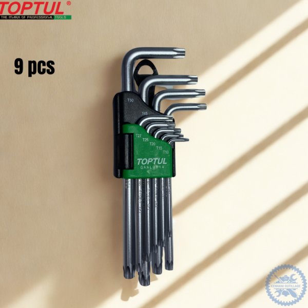 JEU DE CLES TORX TOPTUL 9PCS