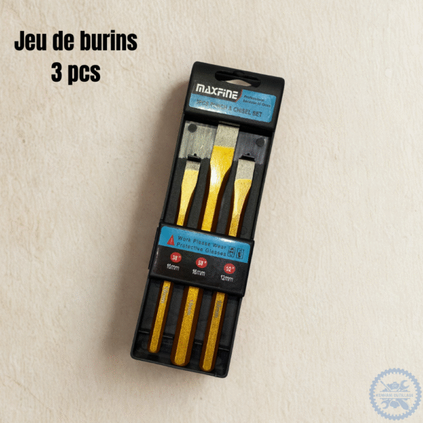 JEU DE BURINS PLAT 3PCS
